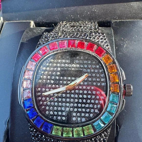 NEW with Box & tag Ed Hardy Black Crystal Watch - Picture 2 of 8